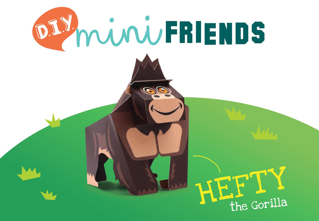 Mini Gorilla DIY Animal Paper Craft Kit